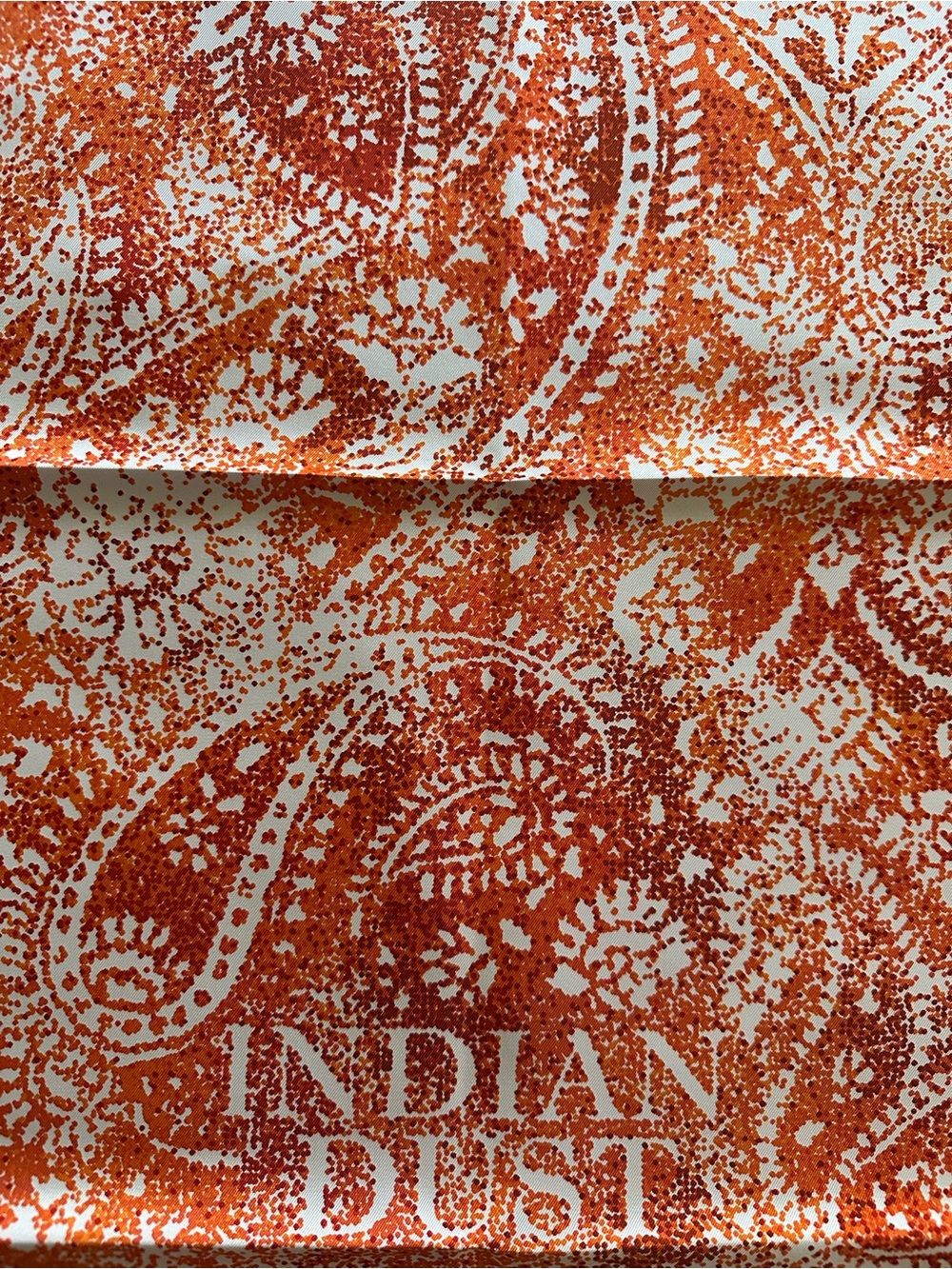 NWT Hermès Indian Dust Carré 90 Silk Scarf Blanc Orange w/ Box Rare 2008 - Picture 5 of 14